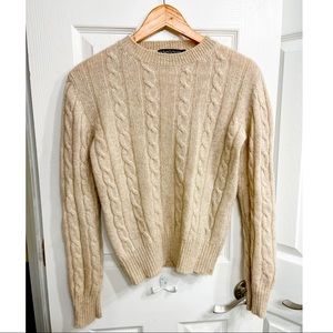 Vintage 100% wool cable knit sweater